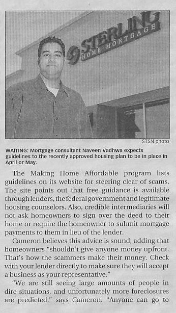 Loan modification: scam or savior? April 4-17, 2009 - San Tan Sun News - Marc Victor - Attorney at Law